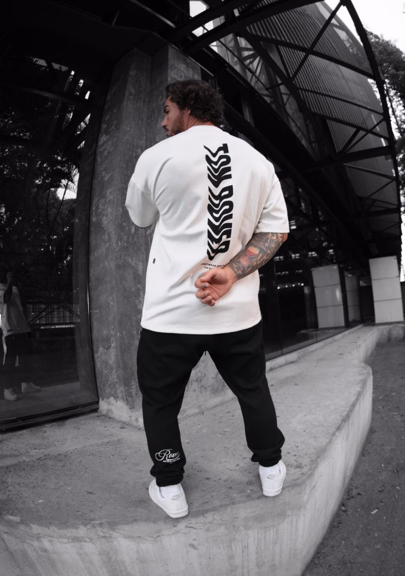 Camiseta Masculina Oversized Estampada Lettering Urban Off White - Imagem 3