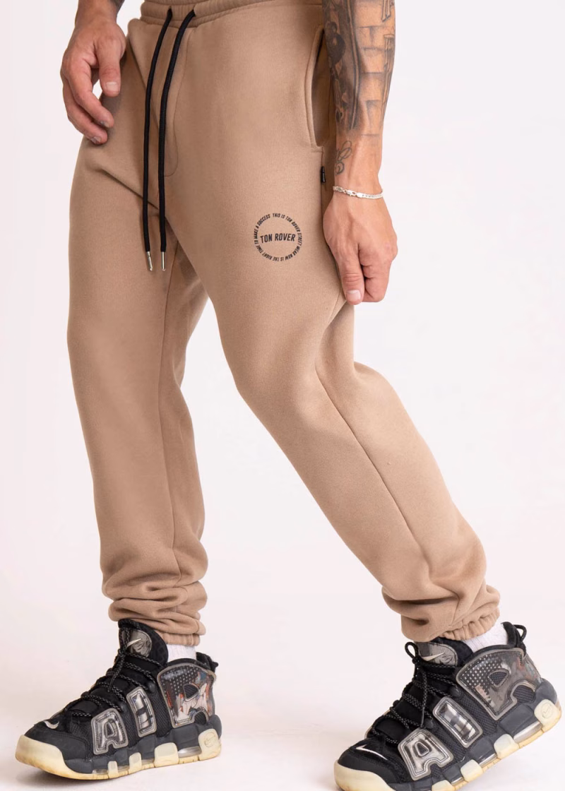 Calça Masculina Moletom Peluciado Estampada Circle TR Caramelo - Imagem 2