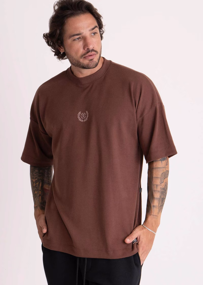 Camiseta Masculina Oversized Estampada Invictus TR Cacau