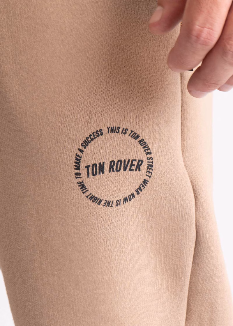 Calça Masculina Moletom Peluciado Estampada Circle TR Caramelo - Imagem 3