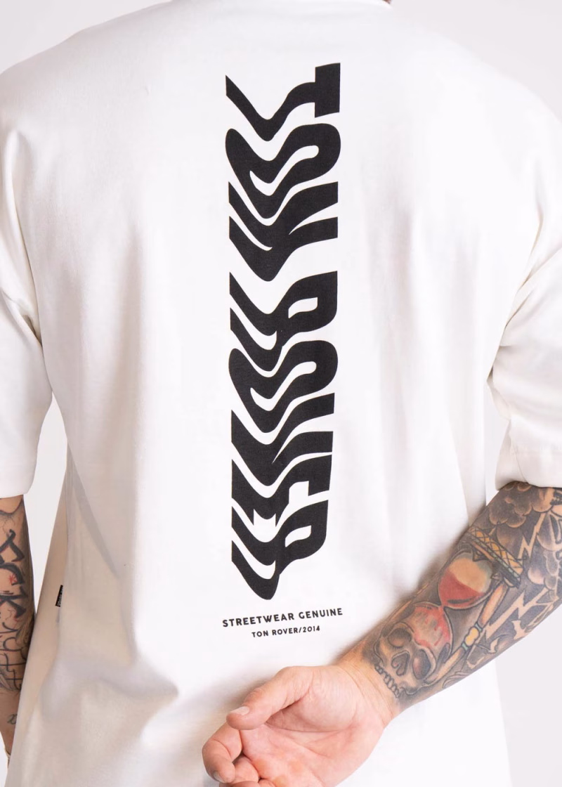 Camiseta Masculina Oversized Estampada Lettering Urban Off White - Imagem 4
