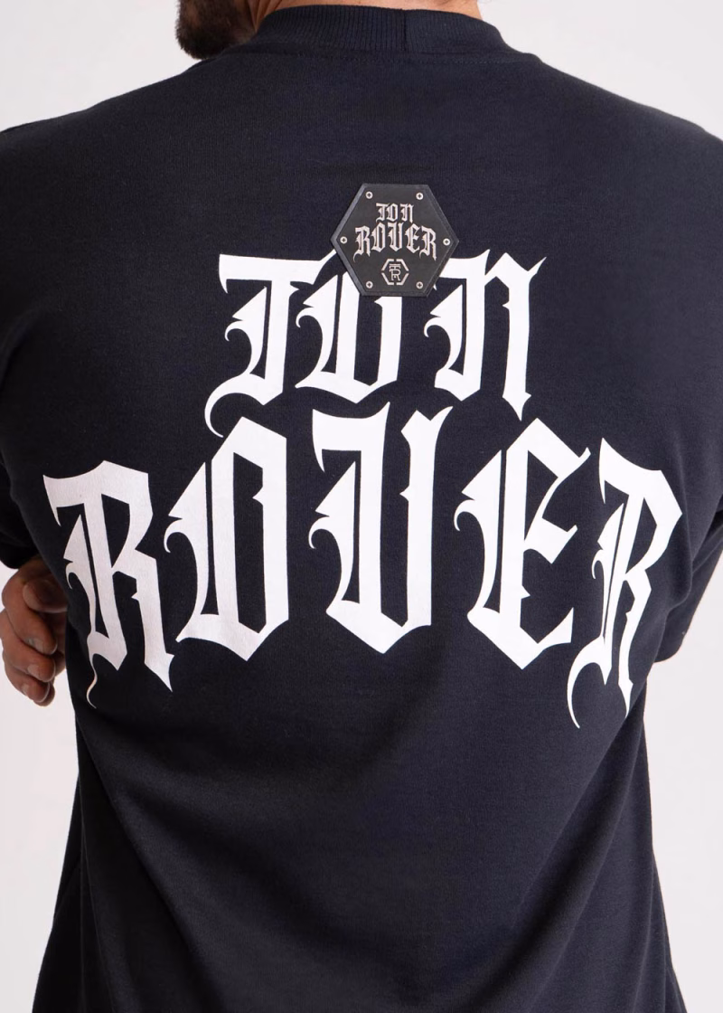 Camiseta Masculina Oversized Estampada Hexagon Metal Preto - Imagem 5