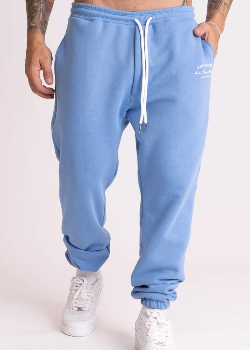 Calça Masculina Moletom Peluciado Estampada TR Company Azul